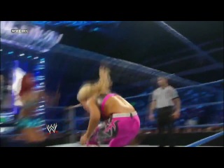 alicia fox tamina vs beth phoenix natalya (wwe smackdown 17 2 2012) huge tits big ass natural tits milf